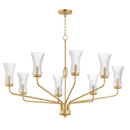Maxim Lighting Camelot 8-Light Chandelier, Natural Aged Brass 16158CRNAB